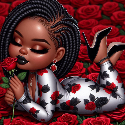 ❤️ Enchanted Rose Garden Beauty – DIY Diamond Painting Kit